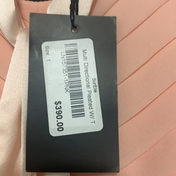 Lanu pink elegant pleated midi dress size 2 - Picture 6 of 7